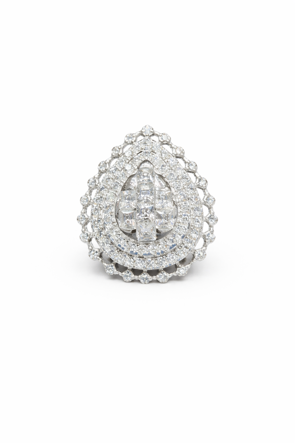 Teardrop Zircon Stud Earrings – 925 Sterling Silver