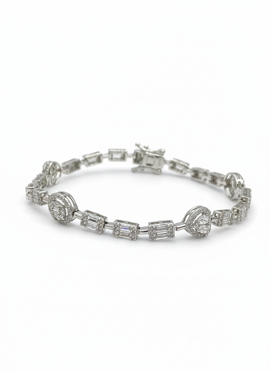 The Amora Baguette Heart Bracelet