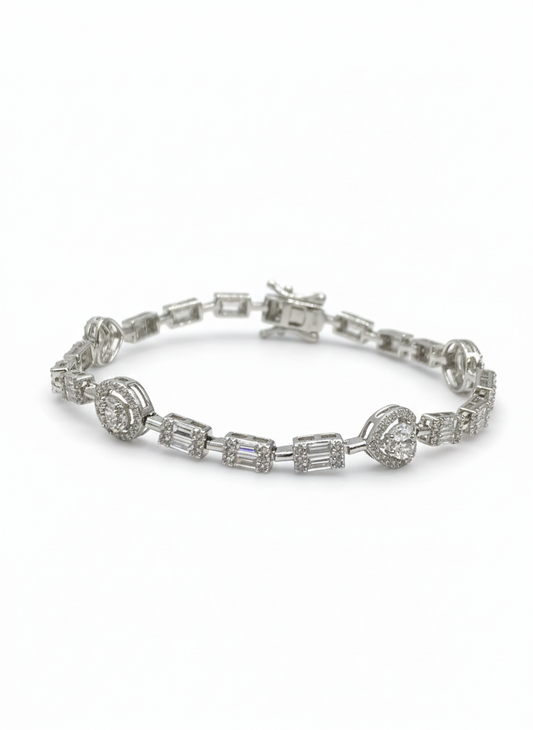 The Amora Baguette Heart Bracelet