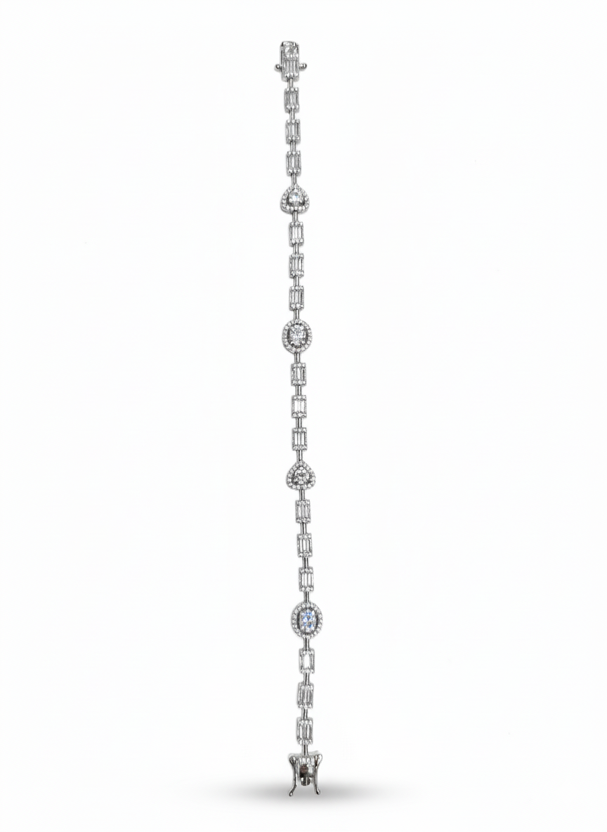 The Amora Baguette Heart Bracelet