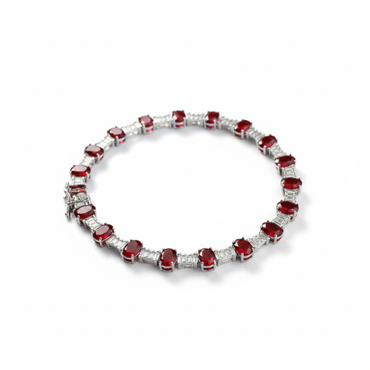 Radiant Oval & Baguette Tennis Bracelet