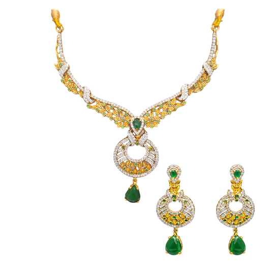 Zarqash Green Essence Necklace Set