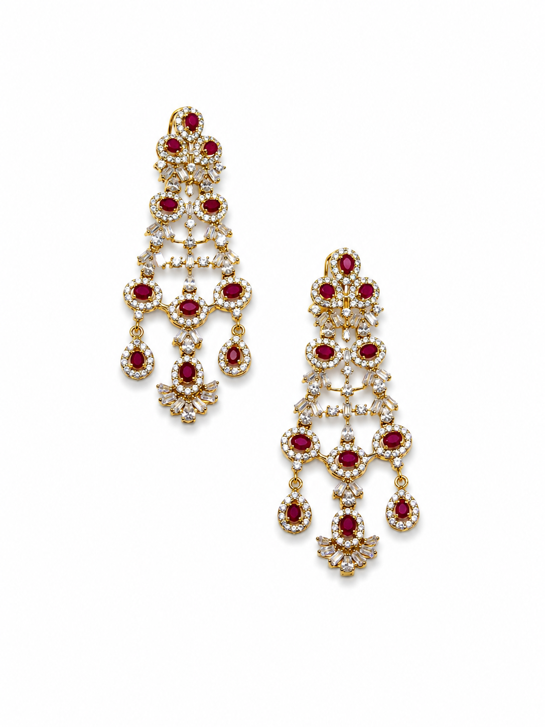 Pink Majesty Silver Necklace Set